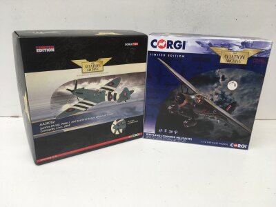 2x boxed Corgi Aviation Archive diecast models featuring AA38702 Spitfire PRXIX. and AA36809 Westland Lysander MkIIIA.  Limited edition 1:72 scale.  No reserve (2)
