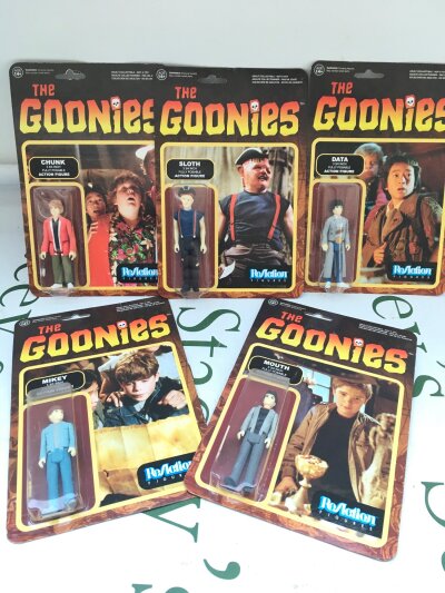 5 Carded ReAction Goonies Figures.