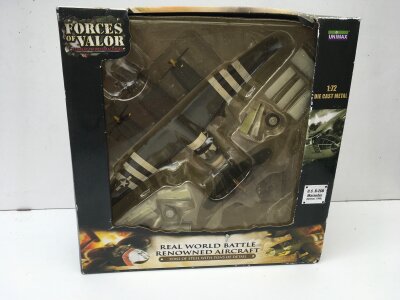 Boxed Unimax model airplane in the Forces of Valor series featuring a diecast U.S. B26B Marauder.  1:72 scale. No reserve.