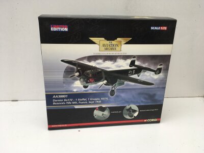 Boxed Corgi Aviation Archive diecast model featuring AA38801 Dornier Do17Z.  Limited edition 1:72 scale. No reserve