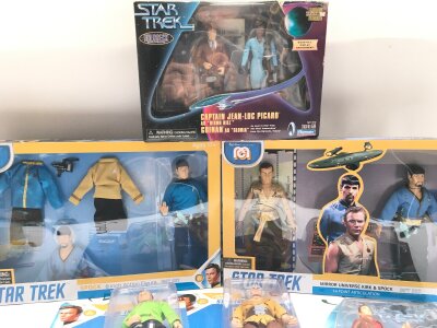 A Collection Of Boxed Star Trek Figures By Marty Adams And Playmates.