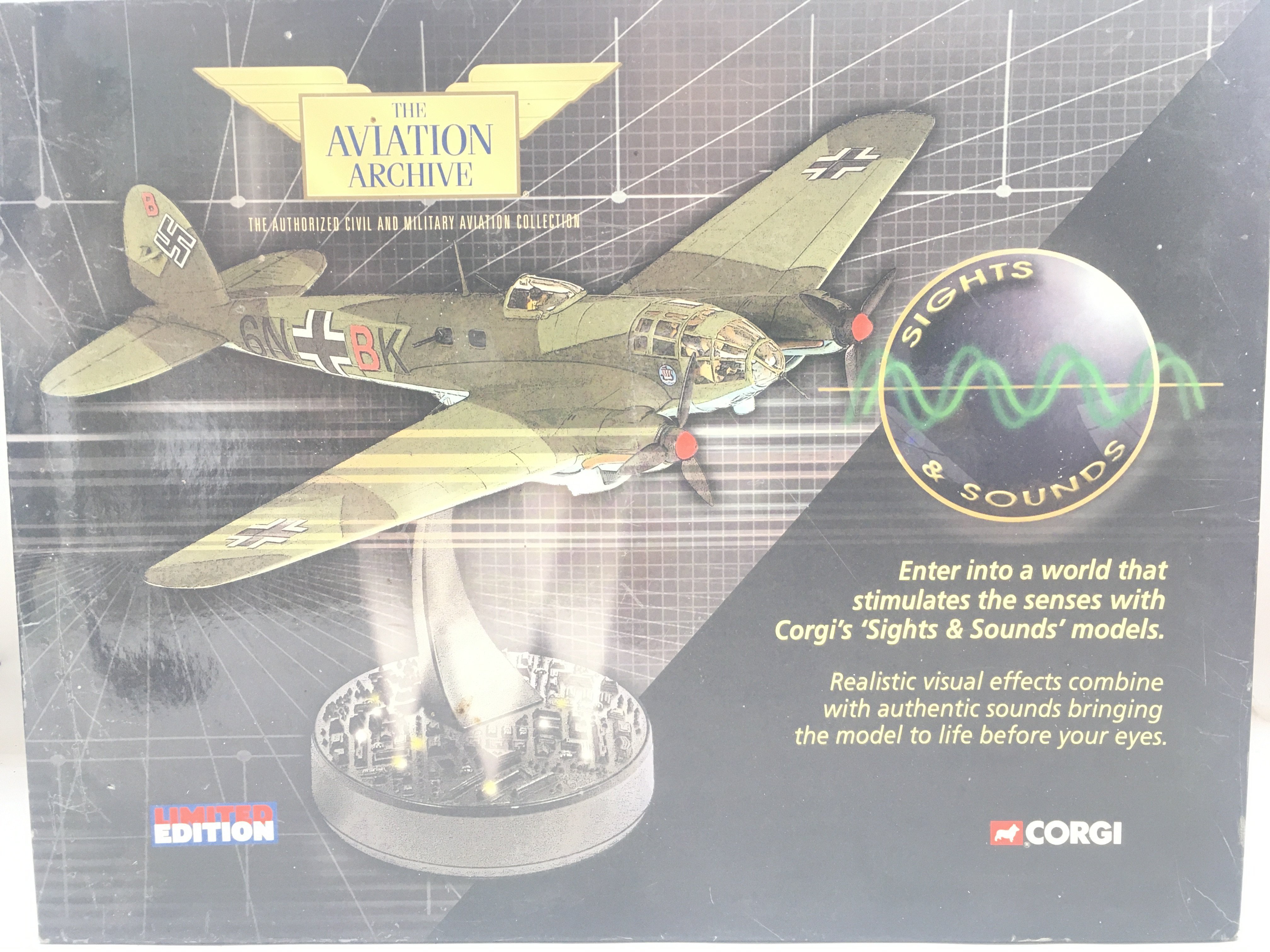 A Corgi Aviation Archive Heinkel He111H-14-6N Luftwaffe. Franc 1949 Blitz Bomber. #AA33709.