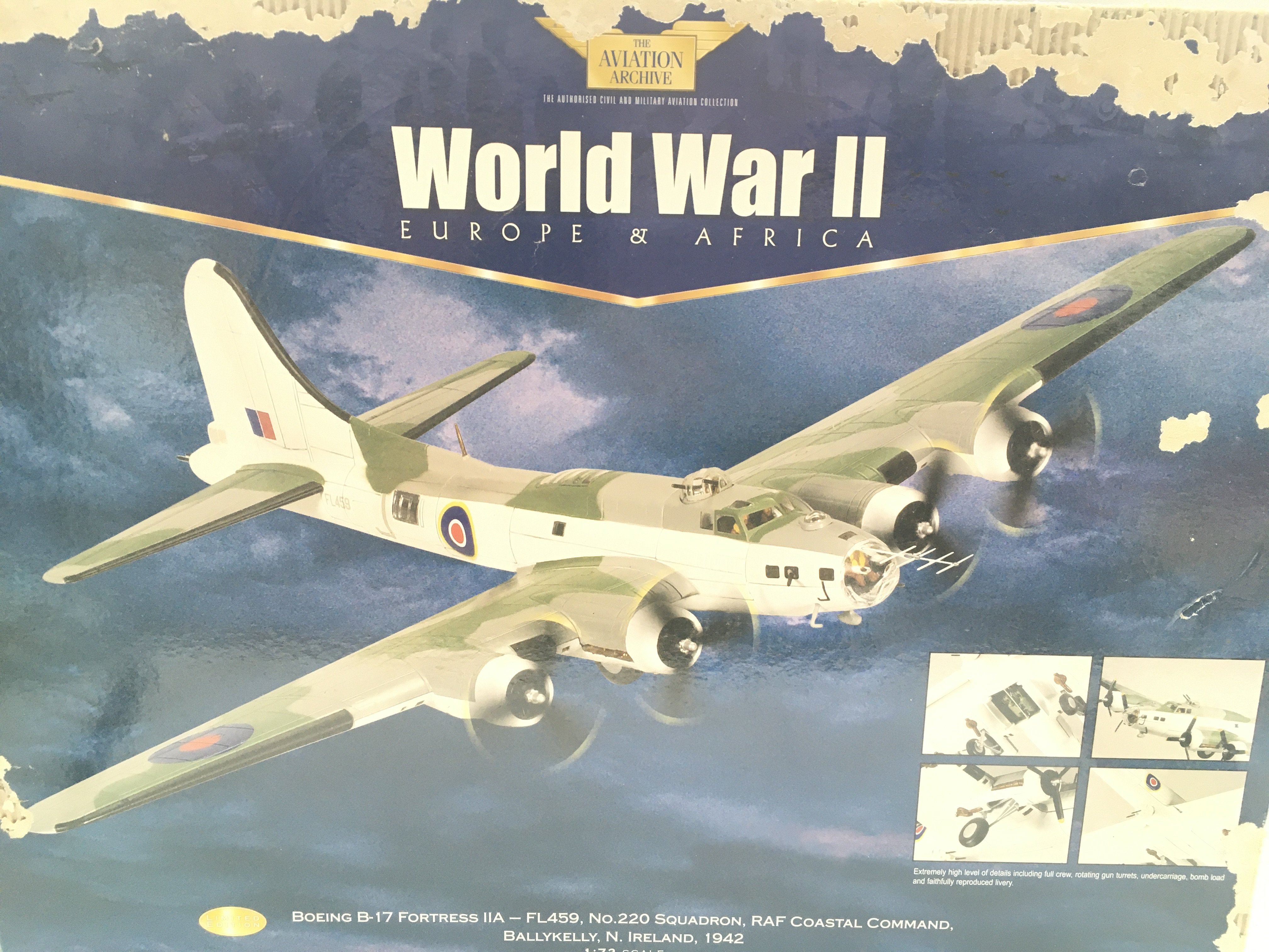 A Boxec Corgi Boeing B-17 Fortress 11A. #AA3303. Box is worn. No Reserve.