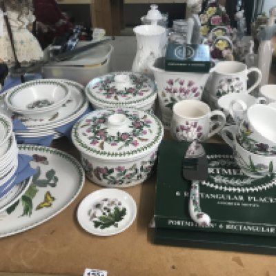A collection of Portmeririon China including plates cups saucers and dishes ,