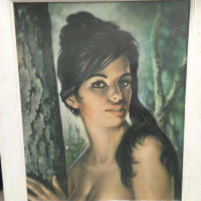 Tina by JH Lynch Tretchikoff Era art print , no reserve . Dimensions 58x70cm