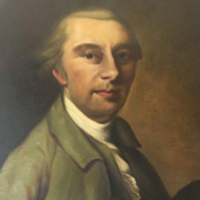 A framed oil painting study portrait of a late 18th century gentleman on board. Unsigned and unattributed. 46x55cm