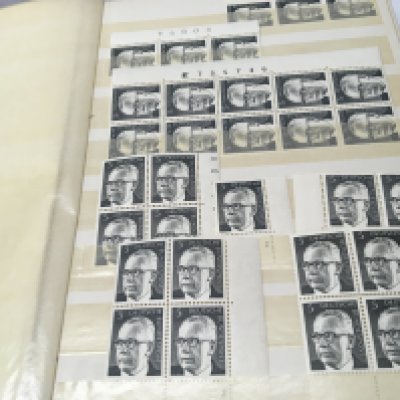 WITHDRAWN - An album of President Heinemann unused stamps in blocks with margins . Postage category B. NO RESERVE