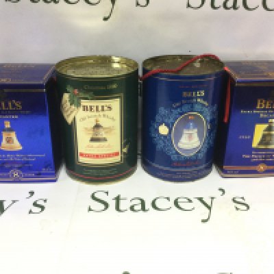 Four decanters of Bell's whiskey including Extra Special examples. Shipping category D.