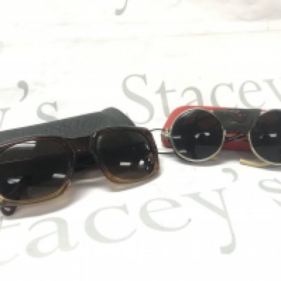 Two pairs of glasses including Mohawk Zeiss vintage sunglasses and Mountaineer sunglasses . Postage category B