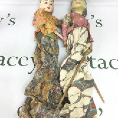 Two Eastern puppets. Shipping category B.