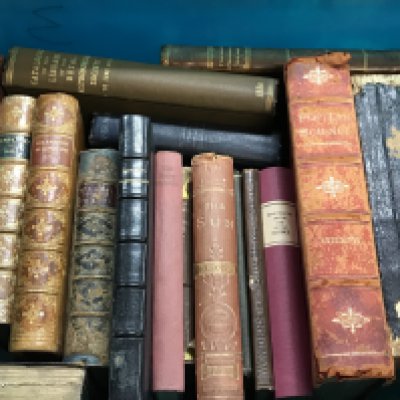 A Collection of vintage leather bound astronomy books including Pictorial Astronomy by George F. Chambers 1893, Star Land by Robert Stawell Ball, The Earths Beginning by Robert S. Ball, Tutor to Astronomy & Geography by Joseph Moxon circa 1671, Popular lectures on Astronomy by Rev L Tomlinson, New treatise of the se of the globes by Thomas Keith, Wonders of the sun moon and stars by Richard Russell, Popular Science volume seven and other books. Postage category C