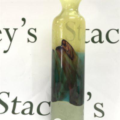 Lalique duck and a Mdina Strata' Maltese Glass Tall Vase (31cm tall), no obvious damage or restoration. this lot cannot be posted