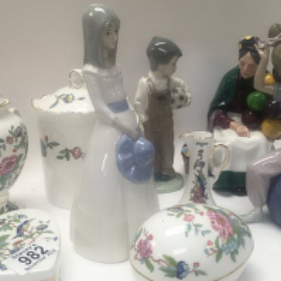 A Collection of ceramics including Royal Doulton Nao and Aynsley . NO RESERVE