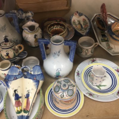 A Collection of Quimper pottery. NO RESERVE