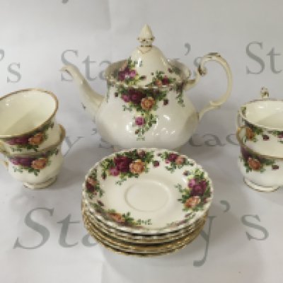 A royal Albert part tea set old English country rose.