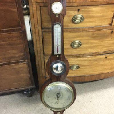 A Victorian Rosewood Barometer , 98cm tall. This lot cannot be posted. NO RESERVE