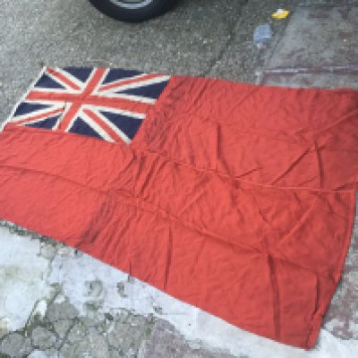WW2 Period Royal Navy Merchant Navy Red Ensign Flag. dimensions 217x102cm. Postage category B