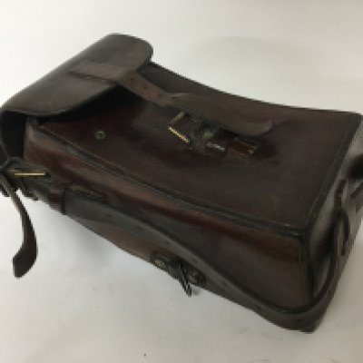 A Military World War II leather light machine gun magazine case possible Norwegian.