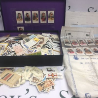 A collection of cigarette cards including Salmon & Gluckstein Boer War examples and other Boer War ephemera. Shipping category C.