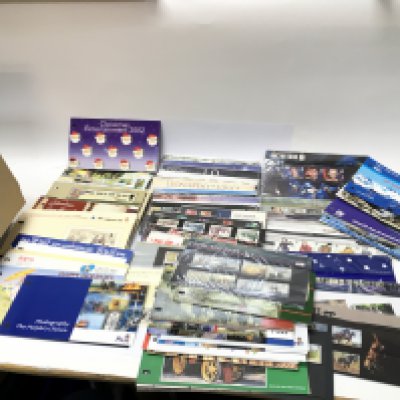 A large collection of commemorative royal mail stamps and miniature sheets. Postage B