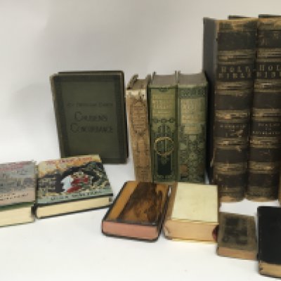 A collection of books two hardback novels by Mika Waltari old AA road map books Bibles books Myths and Legends. and others.