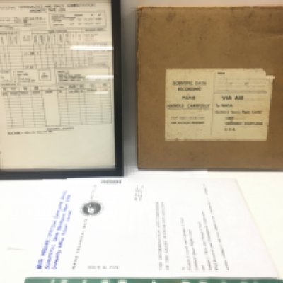 Space interest, a 1967 reel of NASA Madgar station scientific data recognition with associated log paperwork. NO RESERVE