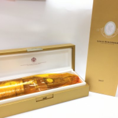 A boxed Louis Roederer Cristal 2007 bottle of champagne