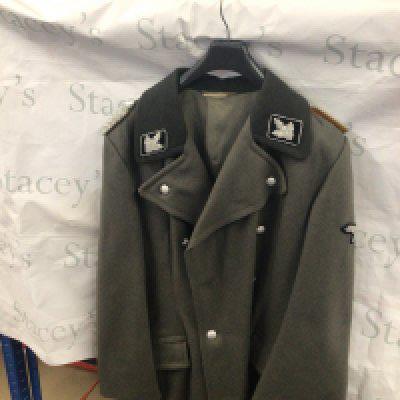 A German Third Reich officers overcoat M52 badged with epaulets.