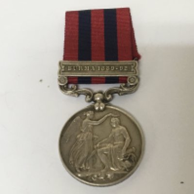 A Victorian Indian GSM With Campaign bar Burma 1889-92 with engraved edge 755 (see image)