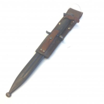 A Swedish 1890 bayonet. With leather frog.
