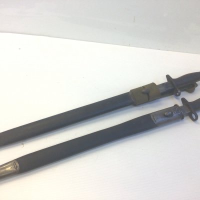 Two British I world war bayonets a Wilkinson bayonet with date of 1907 with Royal crown.