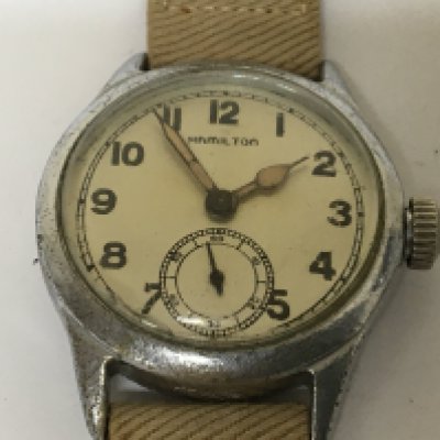 An American Military Hamilton Watch manual wind seen working numbered 101647.
