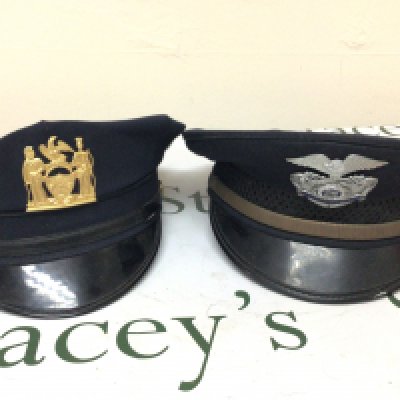 Two American Police hats Los Angeles and NYPD (2)