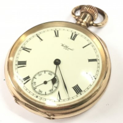A Waltham Gold plated pocket watch. This lot cannot be posted. NO RESERVE
