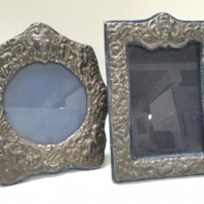 Two silver hallmarked photo frames