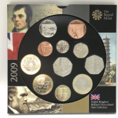 2009 The Royal Mint proof set. Postage category A