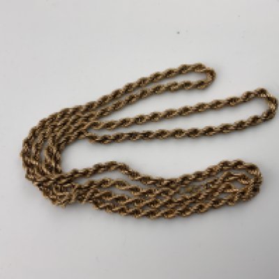 A 9ct gold rope chain, 20.7g (A)