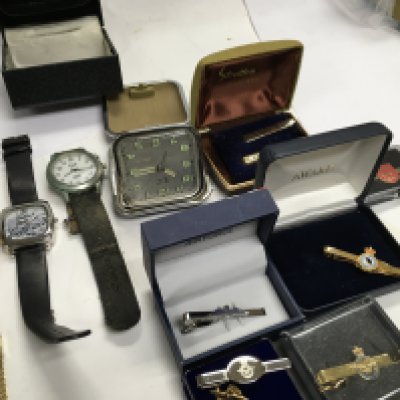A collection of dress watches together with RAF items . NO RESERVE