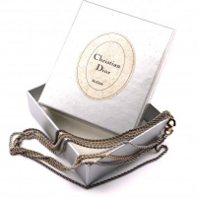 A vintage boxed Christian Dior Bijoux range multi strand chain necklace. (A)