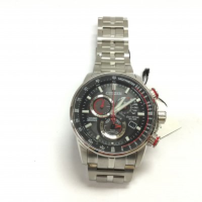 A Citizen perpetual chrono red arrows wrist watch, as new in box. Postage B