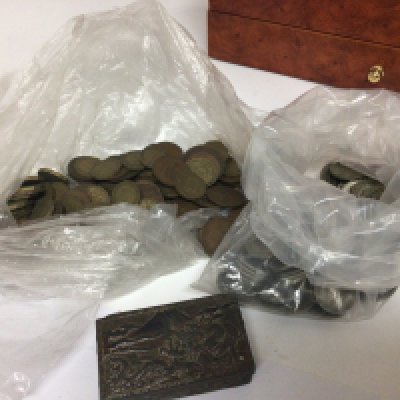 A collection of used circulated British coinage mainly George VI and Elizabeth II pre decimal.