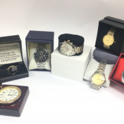 A collection of watches including a Edifice Casio Chronograph, Accurist, Seiko Chronograph 100m, Constant etc. postage category B