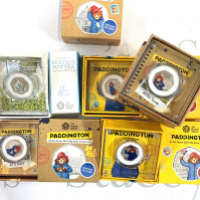 Royal Mint issue Paddington 2018 silver proof 50p coin X2, Royal Mint issue Paddington 2019 silver proof 50p coin X2, Peter Rabbit Beatrix Potter 50p silver coin. (A)