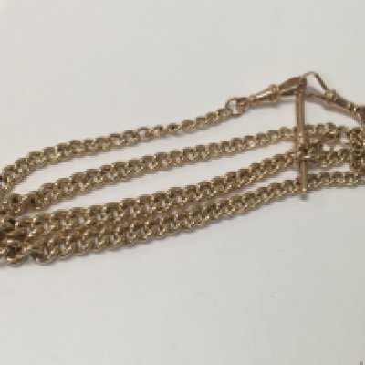 A 9 ct gold watch chain 17.70 grams
