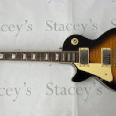 An Epiphone by Gibson Les Paul Standard type left handed electric guitar in Tobacco Sunburst with flame maple top. All original with light play-wear and light marking. Overall very good condition, Comes with non original hard case <a href="https://www.the-saleroom.com/en-gb/auction-catalogues/staceys-auctioneers-and-valuers/catalogue-id-srsta10351/lot-a3b2ff17-450e-4b5a-864f-b24101151c79"> Click Here to Register to bid </a>