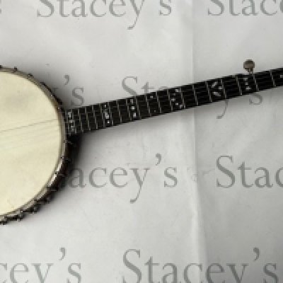 A 1903 Windsor Popular Banjo manufactured in Birmingham. All original with some light playwear consistent with age and use but otherwise in very good overall condition. No case. <a href="https://www.the-saleroom.com/en-gb/auction-catalogues/staceys-auctioneers-and-valuers/catalogue-id-srsta10351/lot-2fe51211-f664-4c69-bf79-b24101152c02"> Click Here to Register to bid </a>