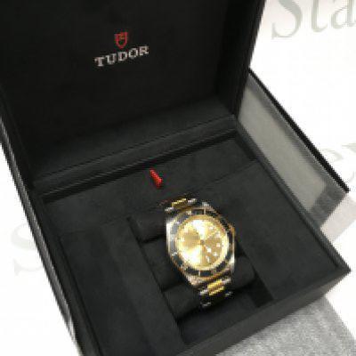A boxed Tudor Black Bay 79733 41mm Bi- Colour watch , seen working . No papers. Postage category B