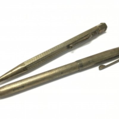 Two silver pens , one Yard O Led . Postage category A