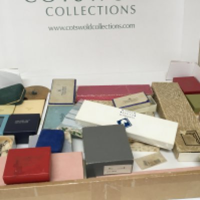 A box containing a quantity of costume jewellery watches and other oddments most in presentation boxes.