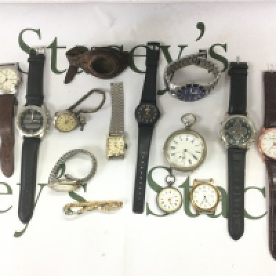 A collection of watches including a silver cased pocket watch, various fashion watches etc. Shipping category D.